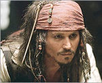 Джонни Депп в 'Пиратах Карибского моря'